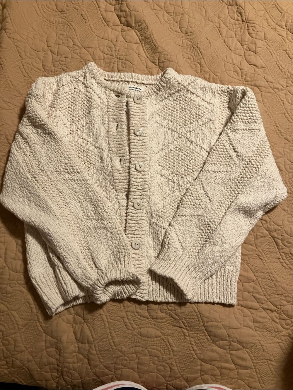 Le bon shoppe mason cardiganIvory Textured Button-Front Women's Cardigan Sweater